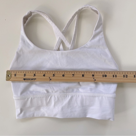 Lululemon White Energy Longline Bra Medium Support Size 2 - Picture 8 of 9